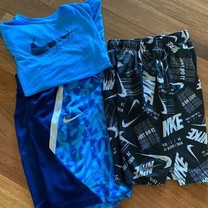 Nike shorts (2pairs) & short sleeve shirt